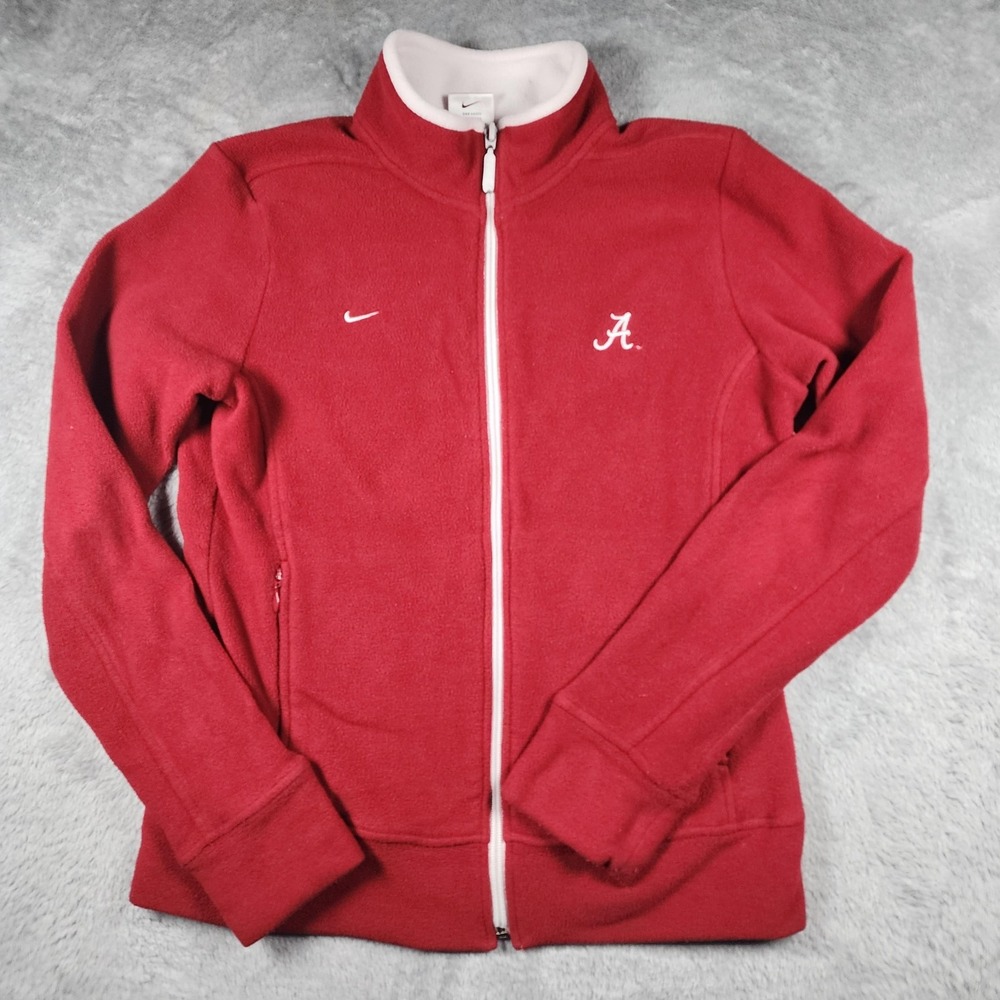 Alabama Crimson Tide Jacket Youth‎ Medium Red NCAA Football Nike Fleece Zip